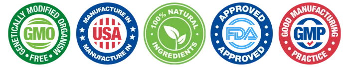 FDA GMP Non-GMO certified seals